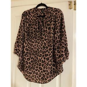 Torrid animal print 3/4 sleeve blouse size 1X